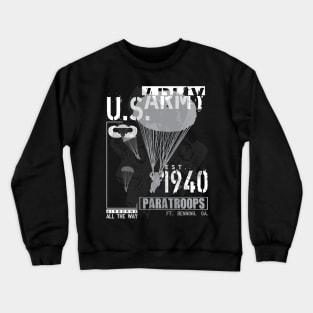 US Army Paratroopers Distressed Crewneck Sweatshirt